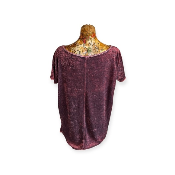 We the Free Top tshirt baggy raw edge hem medium purple - Picture 4 of 11